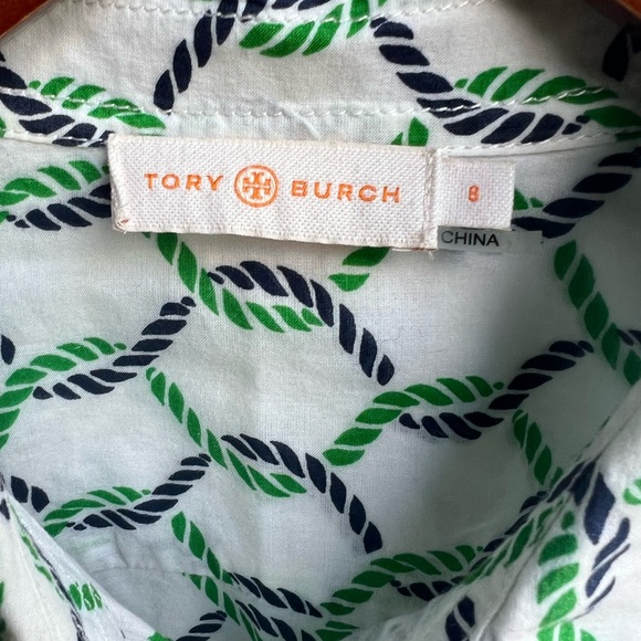 Tory Burch Womens Print Long Sleeved Button Down Blouse Size 8 - Picture 3 of 7